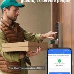 TMEZON Smart Door Lock, Fingerprint Smart Lock for Front Door, Keyless Entry Door Lock, Keyp Door Lock with with Handle, IP66 Weatherproof Electronic Door Lock Home Security