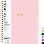 PAPERAGE 2026 Weekly & Monthly Planner, 12 Months (January 2026 - December 2026), 9.2 in x 11.2 in, Spiral Bound 2026 Planner with Weekly, Monthly & Yearly Views, Note Pages & Inner Pocket – Blush