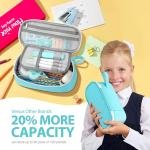 Jcocylse Large Capacity Pencil Case Portable Pencil Pouch Bag School Supplies for College Students Girls Boys ults (Green)