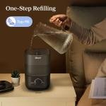 LEVOIT Classic 160 Top-Fill Ultrasonic Cool Mist Humidifier, Super Easy to Fill and Clean, Quiet Operation for Bedroom Home Baby & Plants, Auto Shut-off for Safety, 360° Rotating Nozzle, 2.5L, Black