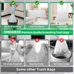 4 Gallon Drawstring Trash Bag | 240 Counts Bulk Pack | Leakproof Small Trash Bags | Unscented Small Garbage Bags | 15 Liter Mini Wastebasket can Liners for Bathroom Bedroom Office