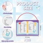 PLUVAVA 32 Set Books of The Bible Craft Kit Sunday School Crafts DIY Christian Bible Sticker Hanging Ornament for School Home Classroom Religious VBS Church Activities