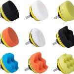 GOH DODD 33 Pieces 4 Inch Buffing Polishing Ps, Car Foam Drill Polishing P Kit Sponge Ps Buffer Polisher Kit Helight Restoration Kit with Wool Ps for Car Polishing, Waxing and Cleaning