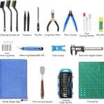 45 Pieces 3D Printer Tools Kit, 3D Printing Accessory Includes Deburring Tool, Digital Caliper, Art Knife Set, Tube Cutter, Storage Bag Suitable for 3D Print Removing, Cleaning, Finishing