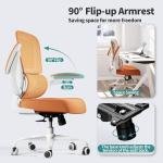 TRALT Office Chair - Ergonomic Desk Chair with justable Lumbar Support, Mesh Computer Chair, Executive Chairs for Home Office Comfortable Lumbar Support (Orange)