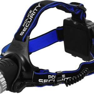 Police Security Elite Blackout Helamp - 615 Lumen - 7 Hour Battery Life - Camping, Walking, Fishing - Weather Resistant - Strong & Durable - High/Low/Flash