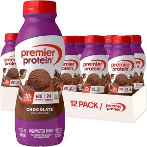 Premier Protein Shake, Chocolate, 30g Protein, No ded Sugar, 24 Vitamins & Minerals to Support Immune Health, 11.5 fl oz, 12 Pack (Packaging May Vary)