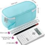 Jcocylse Large Capacity Pencil Case Portable Pencil Pouch Bag School Supplies for College Students Girls Boys ults (Green)