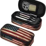 American flag Pencil Case for Girls and Kids Cute Pen Box Pouch Large pencil bag with Double Zipper, Portable Pencil Pouch for School Office Supplies