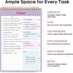 To Do List NoteP, Aesthetic To Do List Notebook for Work With 52 Sheet For Daily Tasks and Goal Setting, Undated Daily Planner Perfect for Office, Home and School Supplies - Lavender Checkered