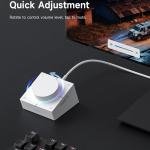 Hagibis Knob USB C Hub with Shortcut Buttons, RGB Type-C Docking Station with 5Gbps USB-C, 2 USB3.0, 3.5mm Jack, SD/Micro SD3.0, USB2.0 for MacBook iP Pro Laptop (White AG)