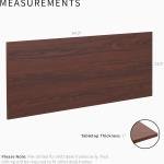 VIVO 55 x 24 inch Universal Solid One-Piece Square Corner Table Top for Standard and Sit to Stand Height justable Home and Office Desk Frames, Dark Walnut, DESK-TOP55D-S