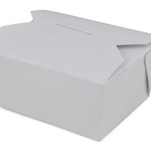 Southern Champion Tray 0771 #1 ChampPak Retro Take-Out Container, White Paperboard with Poly Coated Inside, 4-3/8" L x 3-1/2" W x 2-1/2" H (Pack of 450)