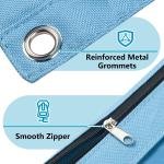 Forvencer Pencil Pouch for 3 Ring Binder, Clear Window Pencil Case with Smooth Zipper, Big Capacity 3 Ring Binder Pencil Bag with 3 Reinforced Grommets, Bright Red