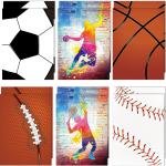 Sport Pocket Folders Basketball Football Sports File Folder Back to School Supplies Pocket Folder Sport Theme File Folder for Teachers Students School Office 12 Count 8.6 x 11.8inch