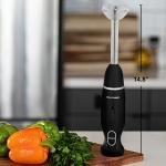 OVENTE Immersion Hand Blender, 300W Electric Handheld Portable Stick Mixer with 2 Mixing Speed and Stainless Steel Bles for Effortless Blending Smoothies, Shakes, Puree or Baby Food, Black HS560B