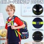 Fimibuke Kids Backpack for School Girls, 3-in-1 Set with Lunch Box & Pencil Case, Ages 3-12, Daisy