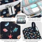 Jcocylse Large Capacity Pencil Case Portable Pencil Pouch Bag School Supplies for College Students Girls Boys ults (Marine Life)
