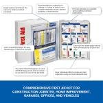First Aid Only 90658 25-Person SmartCompliance First Aid Kit for Businesses, ANSI 2015 Compliant Metal Food Service First Aid Cabinet, 94 Pieces