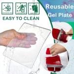 Reusable Gel Printing Plate - 8" X 10" Gel Plate with Press Rubber, No Aging and Bubbling Gel Printing Plate, Printmaking for Card Making, Arts and Crafts, Scrapbooking and Journaling
