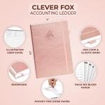 Clever Fox Accounting Ledger Book – Accounting Book for Small Businesses & Personal Use – Columnar Account Book Ledger for Tracking Money, Expenses, Deposits & Balance – Large, 7x10″ (Rose Gold)