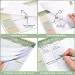 Weekly To Do List Notep, 8.5''x11'' Weekly Desk Planner with 52 Tear Off Sheets Undated Weekly Planner Habit Tracker & Productivity Organizer for Home School and Work, Light Green