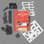 Mixed-Media Stamp, Stencil, and Storybook Set Asian Scripts: 7 Premium Art Stamps, 2 Stencil Masks, and 32-Page Instruction Booklet; Great for Gel Plate Printing
