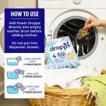 Dropps 4-in-1 Plus Oxi Free & Clear Power Biobased Laundry Detergent Pods, Unscented (76 Pods) - Chlorine-Free Bleach Alternative Biobased Laundry Whitener, Stain & Odor Remover