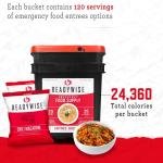 ReyWise Emergency Food Supply - 120 Servings Favorites Sample Bucket, Survival Food Kit, Freeze Dried Prepper Food & Dehydrated Meals for Camping Essentials & Backpacking, up to 25 Year Shelf Life