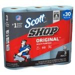 Scott Shop Original (75143), Original Blue Shop Towels, 9.4"x11" sheets, 10 Packs of 3 Rolls (55 Towels/Roll, 30 Rolls/Case, 1,650 Towels/Case)