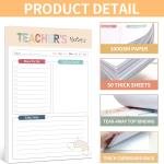 Teacher Notep - To Do List Notep, Teacher Appreciation Gifts Planner, 50 Sheets, 5.6 x 8.3 Inches Tear-Off Noteps for Stationery Must-Have Supplies for Preschool | Elementary | Middle | High Sch
