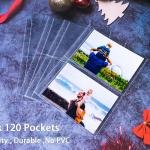 30 Pack 120 Pockets 3.5x5 Photocard Sleeves for 6 Ring A5 Binder, Ultra-Clear Sleeves, Double-Sided 2 Pocket Pages, Top Loing Sheet Protector for Photos, Postcards, Seed Packets
