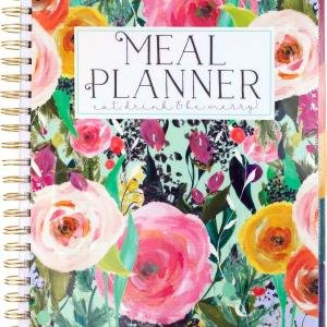 Large Meal Prep Planner, Spiral, Pull-off Grocery Shopping Lists, Kitchen Management, Tabbed Dividers, Laminated Covers, Easy Organizing, Avoid Food Waste, Folder Pockets, Covers a full Year - Eccolo
