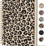 Lacama Leopard Print Gifts for Women Cheetah Print Gifts Notebook Journal, Vintage Cheetah Planner Spiral Notebook, Cheetahs Prints Stuff，Leopard Prints Office and School Supplies 5.5x8.4