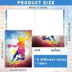 Sport Pocket Folders Basketball Football Sports File Folder Back to School Supplies Pocket Folder Sport Theme File Folder for Teachers Students School Office 12 Count 8.6 x 11.8inch