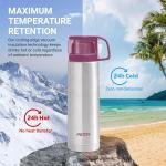 Milton Thermos for Hot Drinks 1000 ml (34 oz), 24 Hours Hot and Cold, Stainless Steel Water Bottle, Double Walled Vacuum Insulated Flask for Hot Coffee, Thermosteel, Leak Proof, Glassy, Pink