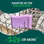 Scotch-Brite Clean & Rinse Non-Scratch Scrub Sponges – Dual-Sided Scrubber with Cloth Side for Wiping, Rinses Clean – 8 Sponges (4 Packs of 2) for Dishes, Countertops, Appliances & More