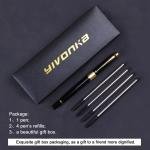 YIVONKA Ballpoint Pen Black Refill,Luxury Ballpoint Line width 0.5mm,Best Ball Pen Gift Set for Men & Women Professional Executive,Office,Nice BallPens Classy Gift Box (Black)