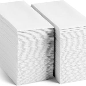 200-Pack Servietto Disposable Linen-Feel Guest Towels, 12" x 17" Cloth-Like Hand Bathroom Napkins - Me In USA, Soft and Absorbent Paper Napkin for Kitchen, Bathroom, Party, Wedding, Or Event