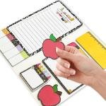 Teacher Sticky Notes Set - Teaching is A Work of Heart Set Blackboard Self-Stick Note Ps - Teacher Appreciation Gift Writing Memo Ps Classroom School Office Supplies (Corlorful)