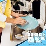 Kitchen Scrubbing Sponges - Heavy Duty Non-Scratch Scrubbing Cleaner Sponges in 1 Color - Multi-Surface Non-Metal Dish Scouring Scrubbers for Fast Cleaning. (6 Pack)