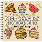 Food & Snacks Bold & Easy Coloring Book