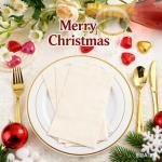 100 Pack Paper Napkins Guest Towels Disposable Premium Quality 3-ply Dinner Napkins Soft, Absorbent Paper Hand Towels for Party, Kitchen, Dinners or Events (White)