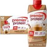 Premier Protein Shake, Café Latte, 30g Protein, No ded Sugar, 24 Vitamins & Minerals to Support Immune Health, 11 fl oz, 12 Pack (Packaging May Vary)