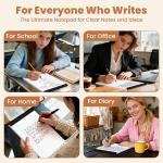 8Packs Legal Ps 8.5 x 11 Inch, 50Sheets/Pack, College Ruled & Perforated White Writing Ps, Ps of Paper 8.5 x 11, Lined Note Ps with Sturdy Backing for Office, Business & School Supplies