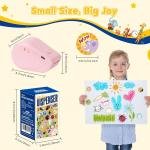 Automatic Sticker Dispenser with 300Pcs 1.0 Inch Animal Stickers for Kids Reward,Behavior Chart,School Classroom Student Teacher Supplies Gifts-Pink