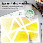 JusArt Artist Tape for Watercolor Paper, 1/2 inch Wide 200FT Long, White Art Tape for Masking, Drafting and Painting, Acid Free, Low Tack
