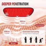 Red-Light-Therapy-for-Body,2025 Upgred-4 Modes 5 Stage Power Medical-Gre TPU Mat for Body Pain Relief,20"x 9"Dual Wavelength Infrared Red Light Blanket LEDs