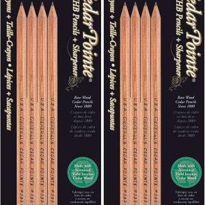 2-Pack Bundle - General Pencil Cedar Pointe #2/HB 4PK with Sharpener (Total of 8 Pencils Plus 2 sharpeners)