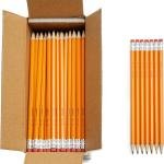 Basics Wood-Cased #2 Pencils, Pre-sharpened, HB Le Bulk Box, 150 Count, Yellow
